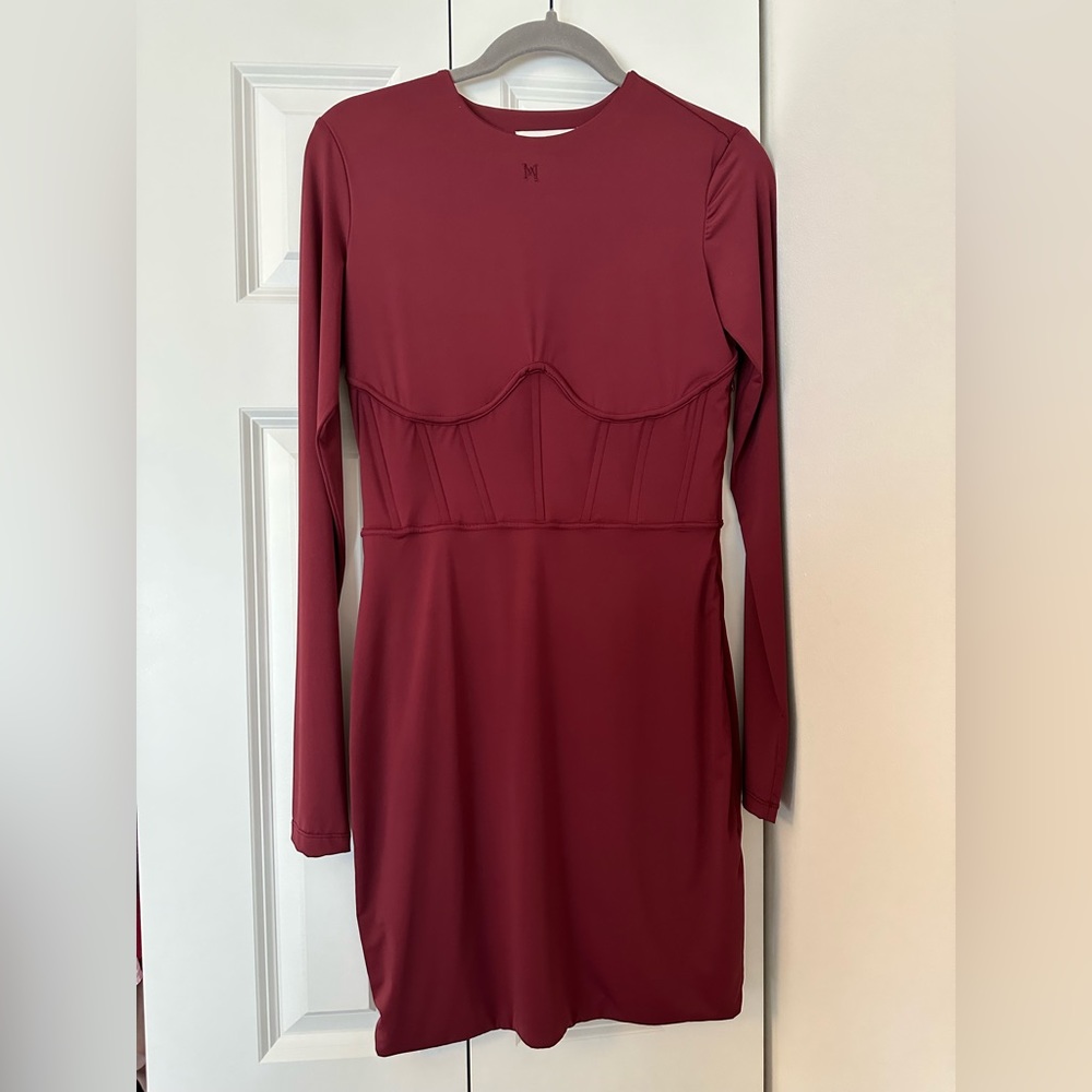 Dress Meshki Medium Burgundy color